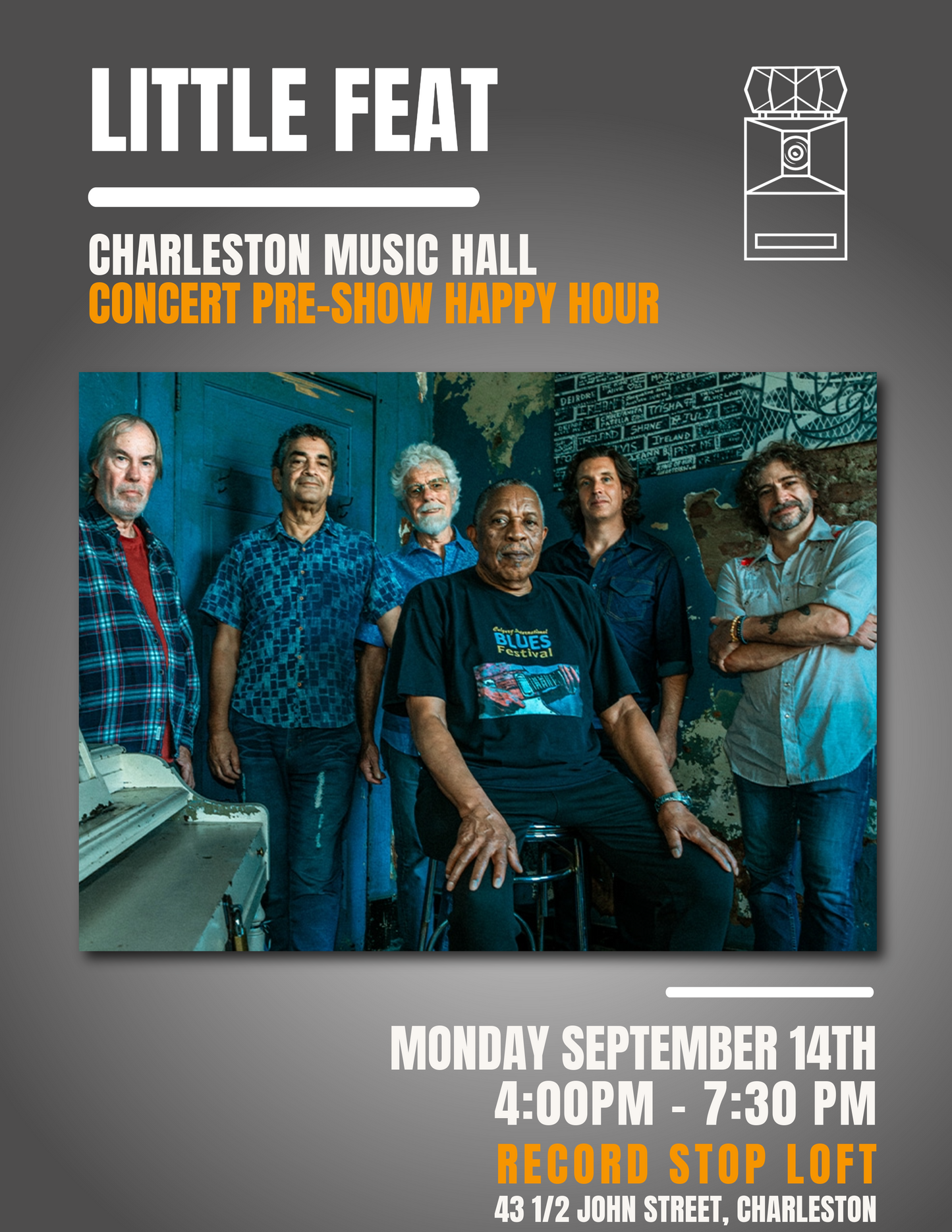 Little Feat: Charleston Music Hall Pre-Show Happy Hour