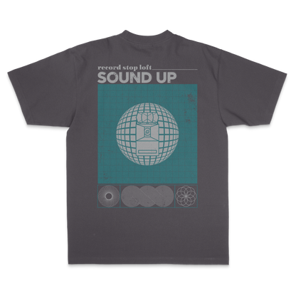 Phones Down. Sound Up - Heavyweight Cropped Tee