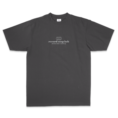 Phones Down. Sound Up - Heavyweight Cropped Tee